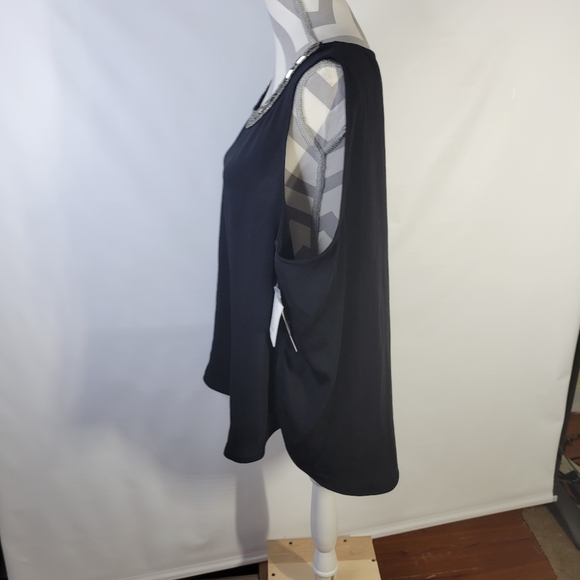 NWT Liz Claiborne collection Embelished high low Black Dressy tank Size XL - Picture 5 of 9